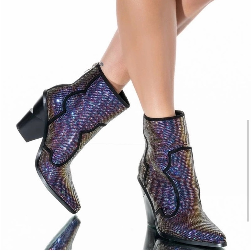 Azalea Wang Rhinestone boots